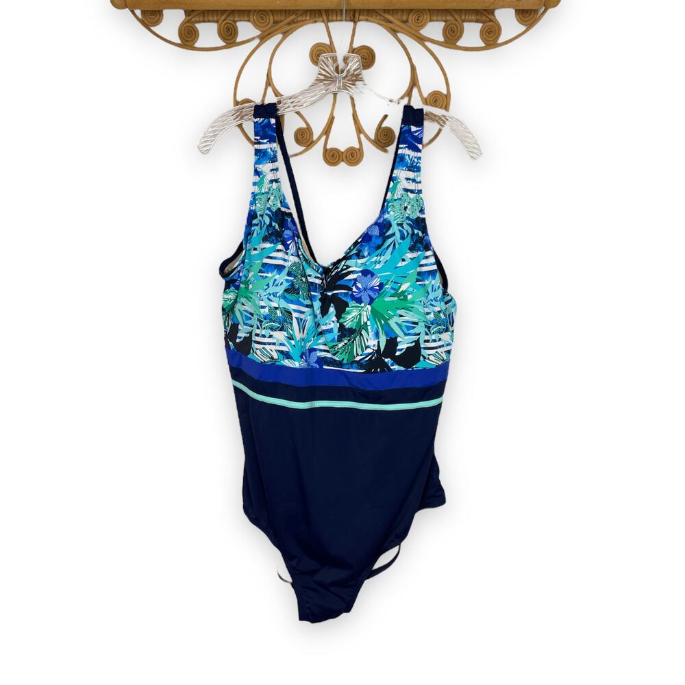 New Swimsuits For All Empire Waist swimsuit with molded bra 24